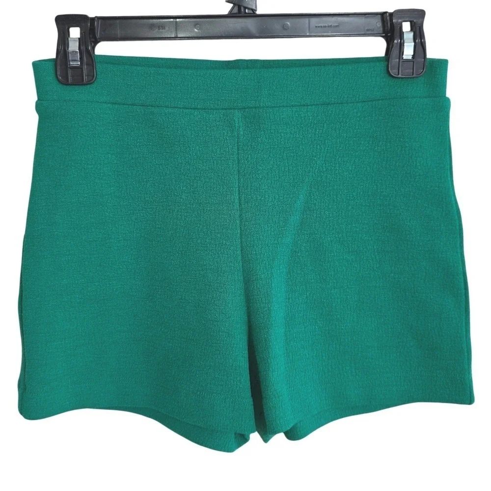 Pura Swimsuit Set Women P Green Bow Cutout Bandeau One Piece & Shorts Stretch